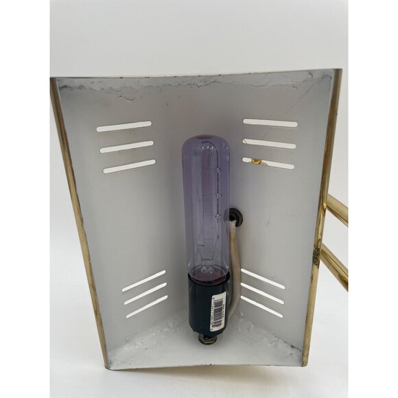 Vintage Brass Bankers Adjustable Knuckle Desk Lamp Slotted Shade Art Deco Design - Picture 13 of 13